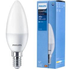 Philips LED žárovka E14 SVÍČKA 5W = 40W 470lm 4000K Neutrální bílá 