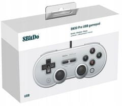 8BitDo SN30 Pro Gray Pad USB PC RaspberryPi Switch