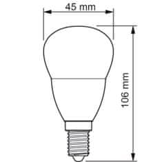 Philips LED žárovka E14 P45 2,8W = 25W 250lm 2700K Teplá bílá