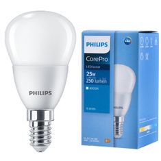 Philips LED žárovka E14 P45 2,8W = 25W 250lm 4000K Neutrální bílá