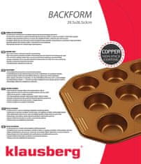 KLAUSBERG Forma na pečení muffinů x12 s nepřilnavým povrchem Kb-7374