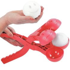 Prosperplast Výrobník sněhových koulí SNOWBALLEE Double Ballmaker Snowball Machine - červená