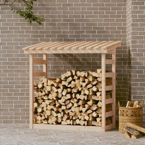 Greatstore Stojan na dřevo 108 x 64,5 x 110 cm masivní borovice