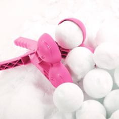 Prosperplast Výrobník sněhových koulí SNOWBALLEE Double Ballmaker Snowball Machine - růžová