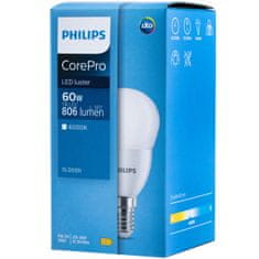 Philips LED žárovka E14 P48 7W = 60W 806lm 4000K Neutrální bílá