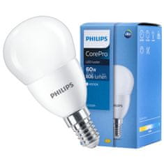 Philips LED žárovka E14 P48 7W = 60W 806lm 4000K Neutrální bílá