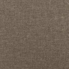 Greatstore 3místná pohovka s podnožkou taupe 210 cm textil