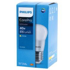 Philips LED žárovka E27 P45 5W = 40W 470lm 2700K Teplá bílá