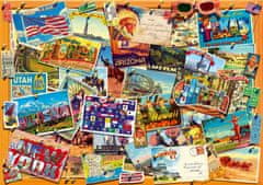 BlueBird print  Puzzle Americké pohlednice 1000 dílků