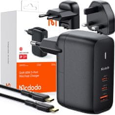 Mcdodo MCDODO GaN 3.0 USB-C PD USB-A 65W UNIVERZÁLNÍ RYCHLÁ NABÍJEČKA CH-8442