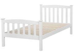 Beliani Dřevěná postel 90 x 200 cm bílá GIVERNY