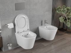 Mexen Rico závěsná wc mísa rimless včetně sedátka s slow, duroplast, bílá (30720200)