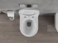 Mexen Rico závěsná wc mísa rimless včetně sedátka s slow-slim, duroplast, bílá (30720300)
