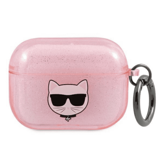 Karl Lagerfeld Karl Lagerfeld KLA3UCHGP Kryt AirPods 3 růžový/růžový Glitter Choupette