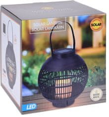 ProGarden Lucerna solární s LED svíčkou 22 x 23 cm