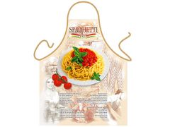 Itati Zástěra se špagetami a bazalkou