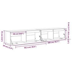 Petromila Nástěnné skříňky 2 ks bílé 100x30x35 cm masivní borové dřevo