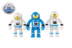 Teddies Kosmonaut/astronaut figurka 3ks plast 7cm na kartě