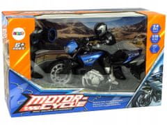Lean-toys Sportovní motor R/C 2,4G Dosah 35 m 1:10 Modrá