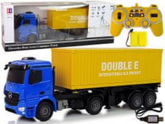 Lean-toys Big Truck R/C Mercedes Arocs Blue 1:20