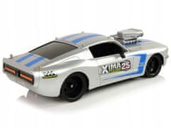 Lean-toys Sports Car R/C 1:16 Silver Blue Pil