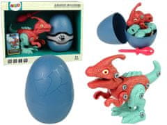 Lean-toys Sada dinosaurů Parasaurolophus s DIY Screw Egg