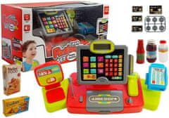 Lean-toys Černá a červená dětská pokladna