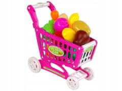 Lean-toys Pokladna, kalkulačka, vozík, Pink Spo