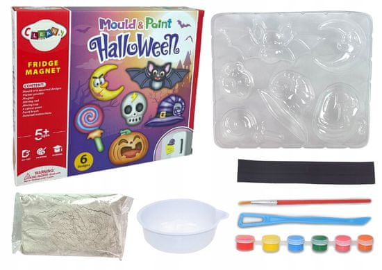 Lean-toys DIY sada na odlévání sádrových magnetů na halloweenskou dýni