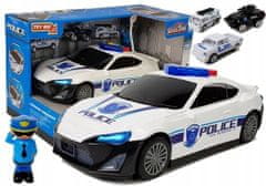 Lean-toys Auto Police Stowage Garage 2v1 Policista Małe A