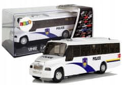 Lean-toys Policejní autobus Bílý policejní autobus s řetězcem D