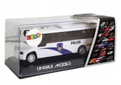 Lean-toys Policejní autobus Bílý policejní autobus s řetězcem D