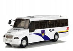 Lean-toys Policejní autobus Bílý policejní autobus s řetězcem D