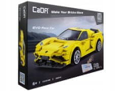 Lean-toys Stavební bloky Sport Auto EVO Race Car Yellow