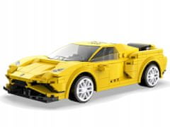 Lean-toys Stavební bloky Sport Auto EVO Race Car Yellow