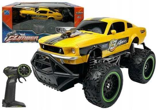 Lean-toys Dálkově ovládané auto R / C 6,5 km / h High Wheels Ż