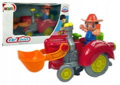Lean-toys Interaktivní traktorové rypadlo na baterie