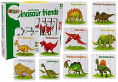 Lean-toys Vzdělávací logická hra Angličtí dinosauři 10 spojení