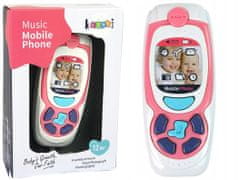 Lean-toys Dětský vzdělávací mobilní telefon Melody Roses