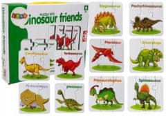 Lean-toys Vzdělávací logická hra Angličtí dinosauři 10 spojení