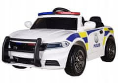 Lean-toys Auto na baterie Bílé policejní auto