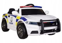 Lean-toys Auto na baterie Bílé policejní auto