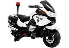 Lean-toys Baterie Motor Police HZB118 Bílá