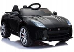 Lean-toys Černé lakované auto na baterie Jaguar F-Type