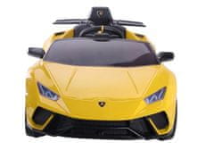 Lean-toys Vůz je poháněn baterií Lamborghini Huracan Yellow