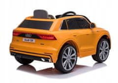 Lean-toys Bateriový vůz Audi Q8 JJ2066 žlutý lakovaný