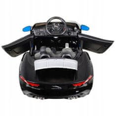 Lean-toys Černé lakované auto na baterie Jaguar F-Type