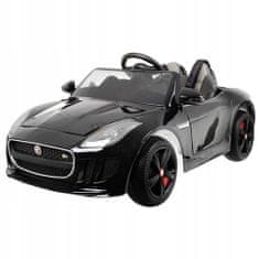 Lean-toys Černé lakované auto na baterie Jaguar F-Type