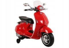 Lean-toys Vespa GTS 300 Baterie Koloběžka Červená