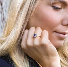 Beneto Stříbrný zásnubní prsten á la vévodkyně Kate AGG267 (Obvod 52 mm)